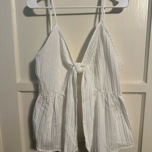 SHEIN Curve White Textured Top